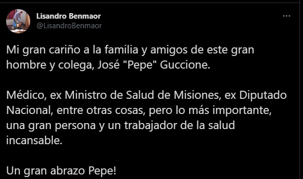 La cúpula política de Misiones y Nación despidió con gran pesar a Pepe Guccione, para muchos un referente en la Salud Pública de Argentina 10 La cúpula política de Misiones y Nación despidió con gran pesar a Pepe Guccione, para muchos un referente en la Salud Pública de Argentina