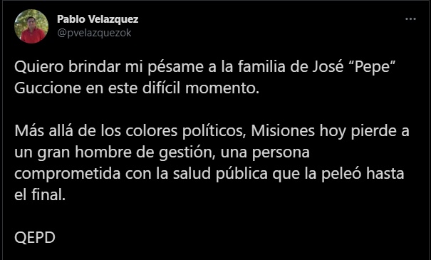 La cúpula política de Misiones y Nación despidió con gran pesar a Pepe Guccione, para muchos un referente en la Salud Pública de Argentina 11 La cúpula política de Misiones y Nación despidió con gran pesar a Pepe Guccione, para muchos un referente en la Salud Pública de Argentina